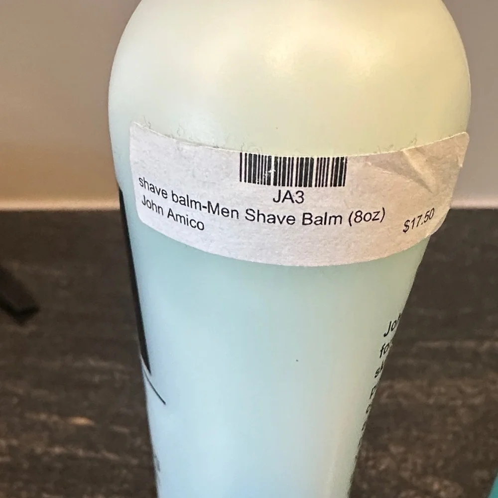 Men Shave Balm and Shampoo Set - White and Blue